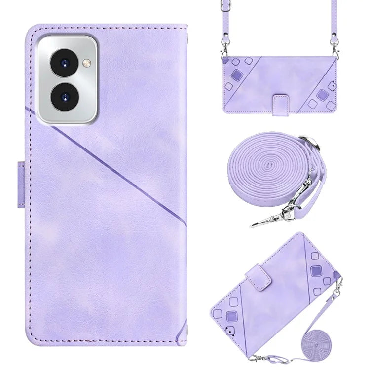 PT005 YB Imprinting Series-7 for Motorola Moto G Power (2024) Case Skin-Feel Wallet Phone Cover