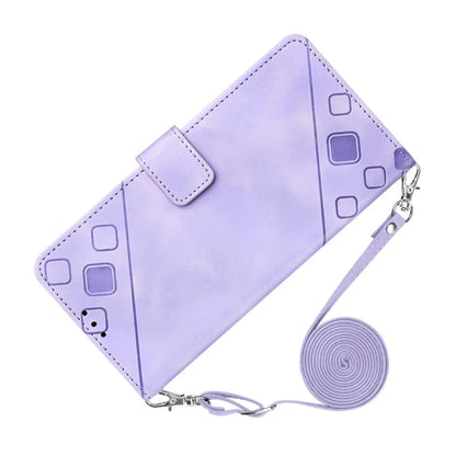 PT005 YB Imprinting Series-7 for Motorola Moto G Power (2024) Case Skin-Feel Wallet Phone Cover