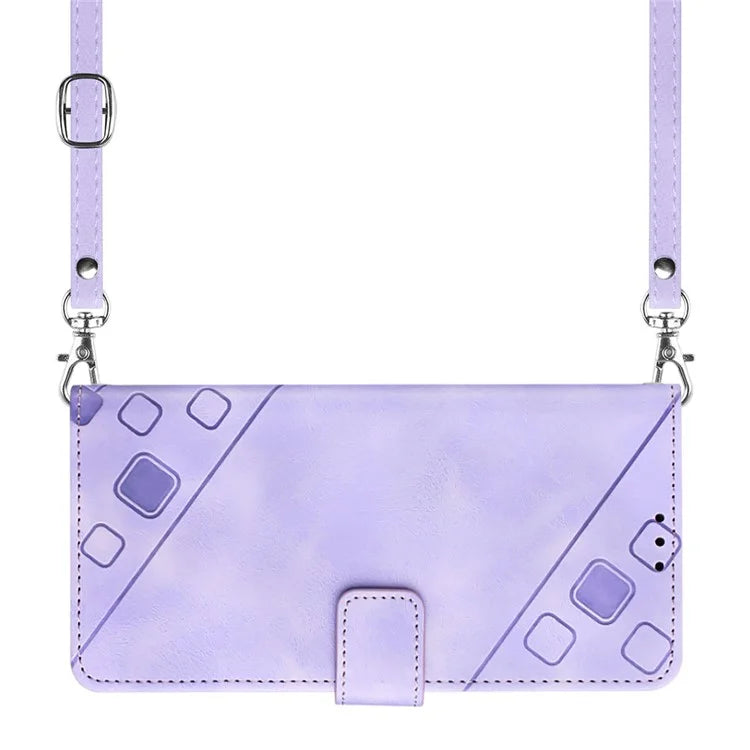 PT005 YB Imprinting Series-7 for Motorola Moto G Power (2024) Case Skin-Feel Wallet Phone Cover