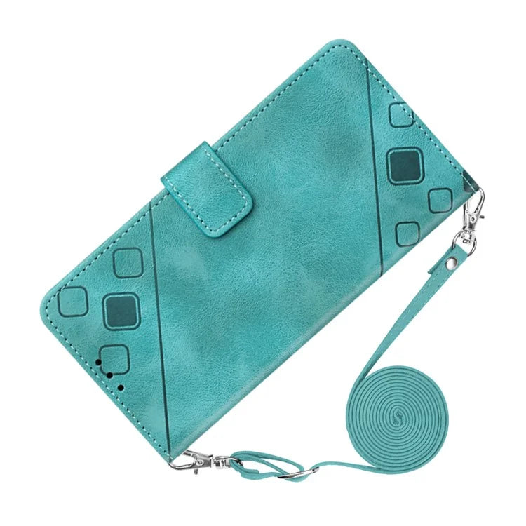 PT005 YB Imprinting Series-7 for Motorola Moto G Power (2024) Case Skin-Feel Wallet Phone Cover