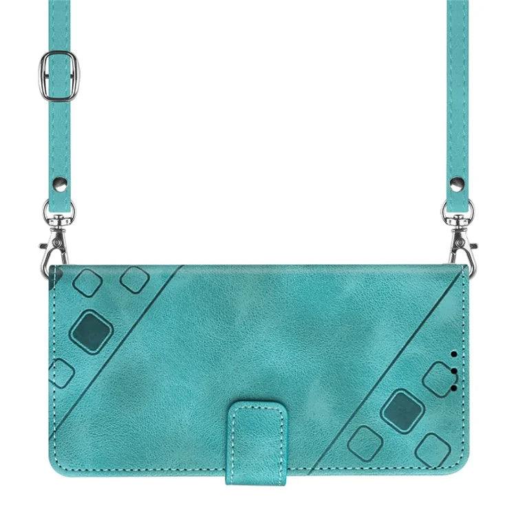 PT005 YB Imprinting Series-7 for Motorola Moto G Power (2024) Case Skin-Feel Wallet Phone Cover