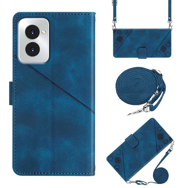 PT005 YB Imprinting Series-7 for Motorola Moto G Power (2024) Case Skin-Feel Wallet Phone Cover