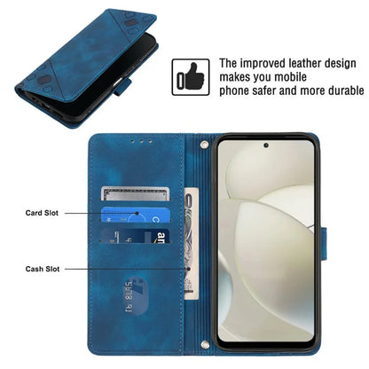 PT005 YB Imprinting Series-7 for Motorola Moto G Power (2024) Case Skin-Feel Wallet Phone Cover