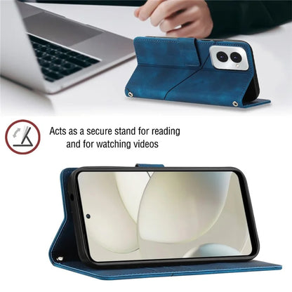 PT005 YB Imprinting Series-7 for Motorola Moto G Power (2024) Case Skin-Feel Wallet Phone Cover