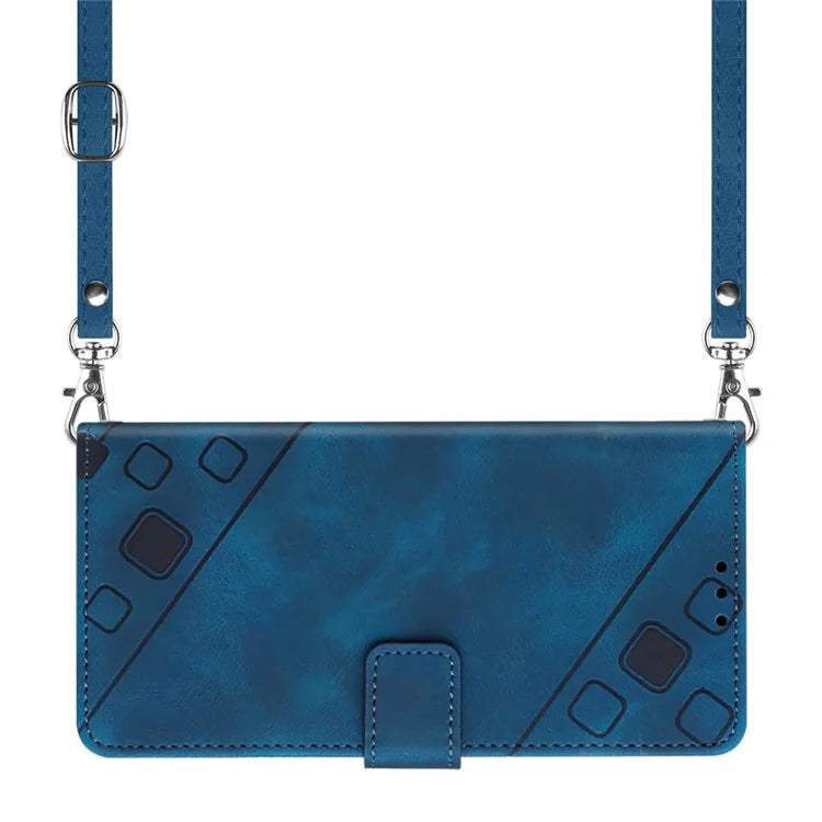 PT005 YB Imprinting Series-7 for Motorola Moto G Power (2024) Case Skin-Feel Wallet Phone Cover