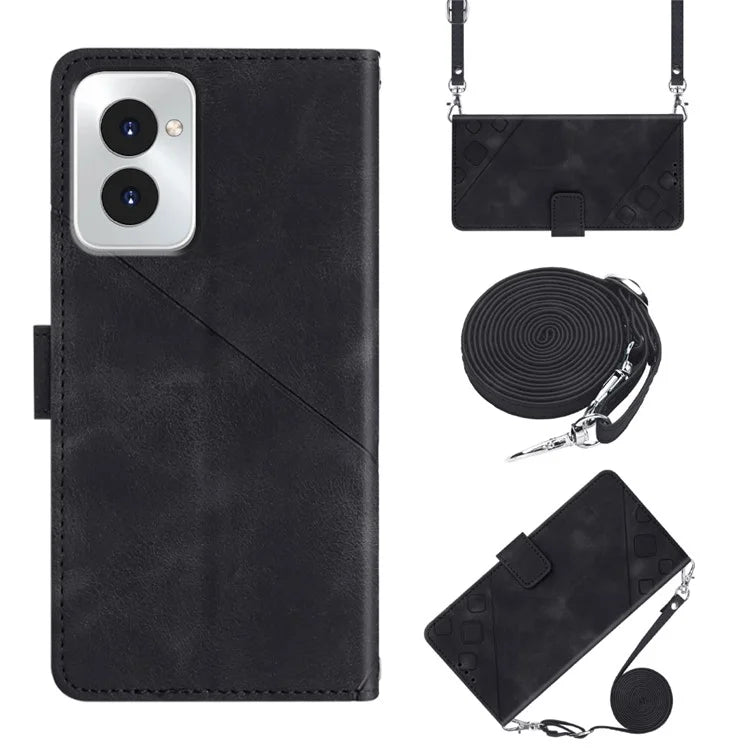 PT005 YB Imprinting Series-7 for Motorola Moto G Power (2024) Case Skin-Feel Wallet Phone Cover