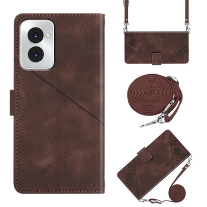 PT005 YB Imprinting Series-7 for Motorola Moto G Power (2024) Case Skin-Feel Wallet Phone Cover