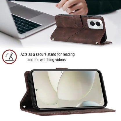 PT005 YB Imprinting Series-7 for Motorola Moto G Power (2024) Case Skin-Feel Wallet Phone Cover