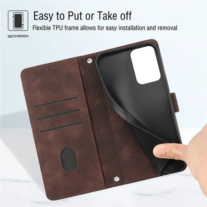 PT005 YB Imprinting Series-7 for Motorola Moto G Power (2024) Case Skin-Feel Wallet Phone Cover