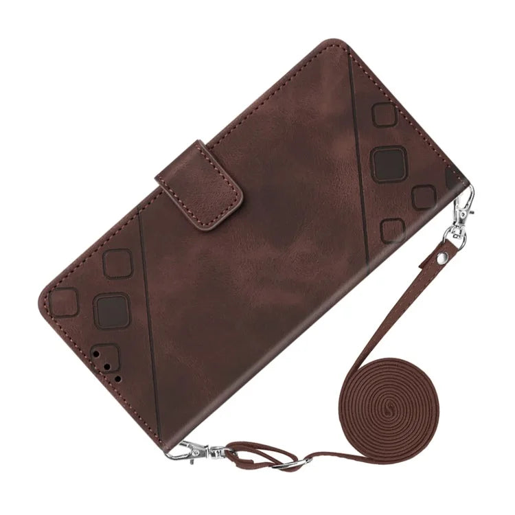 PT005 YB Imprinting Series-7 for Motorola Moto G Power (2024) Case Skin-Feel Wallet Phone Cover