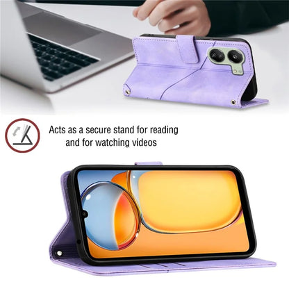 PT005 YB Imprinting Series-7 for Xiaomi Redmi 13C 4G / Poco C65 4G Case Crossbody Leather Cover