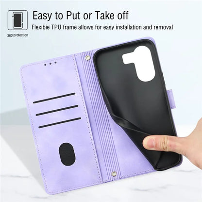 PT005 YB Imprinting Series-7 for Xiaomi Redmi 13C 4G / Poco C65 4G Case Crossbody Leather Cover