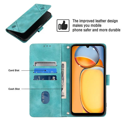 PT005 YB Imprinting Series-7 for Xiaomi Redmi 13C 4G / Poco C65 4G Case Crossbody Leather Cover