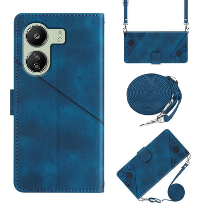 PT005 YB Imprinting Series-7 for Xiaomi Redmi 13C 4G / Poco C65 4G Case Crossbody Leather Cover