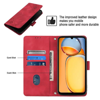 PT005 YB Imprinting Series-7 for Xiaomi Redmi 13C 4G / Poco C65 4G Case Crossbody Leather Cover