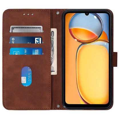 YB Imprinting Series-2 for Xiaomi Redmi 13C 4G / Poco C65 4G Wallet Case with Shoulder Strap