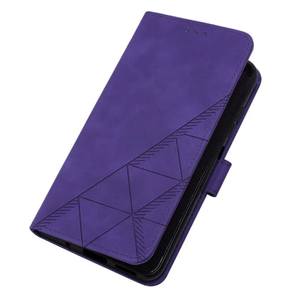 YB Imprinting Series-2 for Motorola Moto G Play (2024) 4G Leather Case Crossbody Wallet Cover
