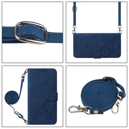 YB Imprinting Series-2 for Motorola Moto G Play (2024) 4G Leather Case Crossbody Wallet Cover