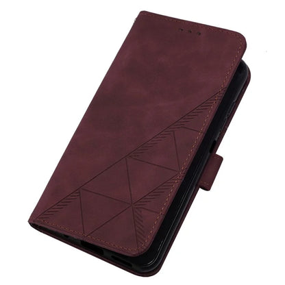 YB Imprinting Series-2 for Motorola Moto G Play (2024) 4G Leather Case Crossbody Wallet Cover