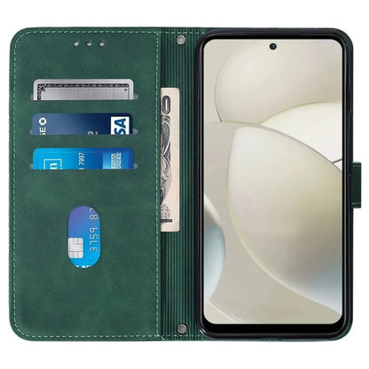 YB Imprinting Series-2 for Motorola Moto G Power (2024) Case Crossbody Phone Bag Leather Coverish Green
