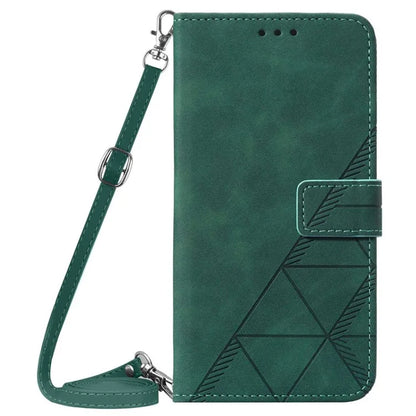 YB Imprinting Series-2 for Motorola Moto G Power (2024) Case Crossbody Phone Bag Leather Coverish Green