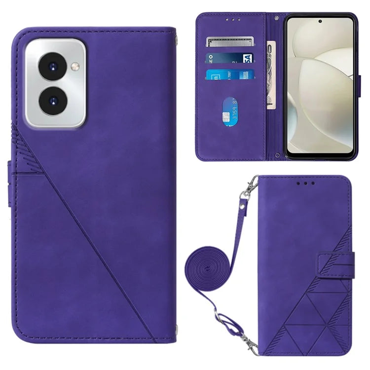 YB Imprinting Series-2 for Motorola Moto G Power (2024) Case Crossbody Phone Bag Leather Cover