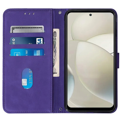 YB Imprinting Series-2 for Motorola Moto G Power (2024) Case Crossbody Phone Bag Leather Cover