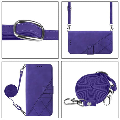 YB Imprinting Series-2 for Motorola Moto G Power (2024) Case Crossbody Phone Bag Leather Cover