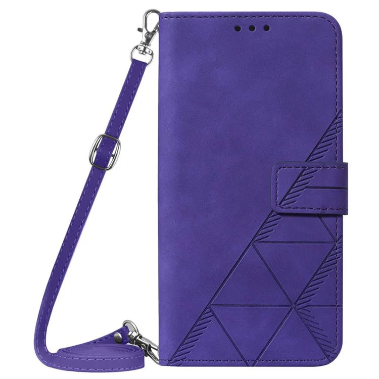 YB Imprinting Series-2 for Motorola Moto G Power (2024) Case Crossbody Phone Bag Leather Cover