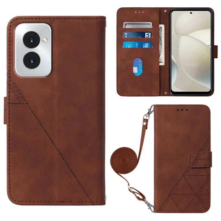 YB Imprinting Series-2 for Motorola Moto G Power (2024) Case Crossbody Phone Bag Leather Cover