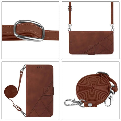 YB Imprinting Series-2 for Motorola Moto G Power (2024) Case Crossbody Phone Bag Leather Cover