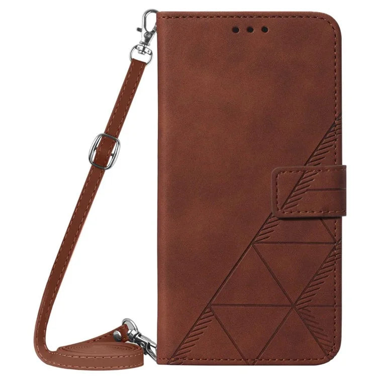 YB Imprinting Series-2 for Motorola Moto G Power (2024) Case Crossbody Phone Bag Leather Cover