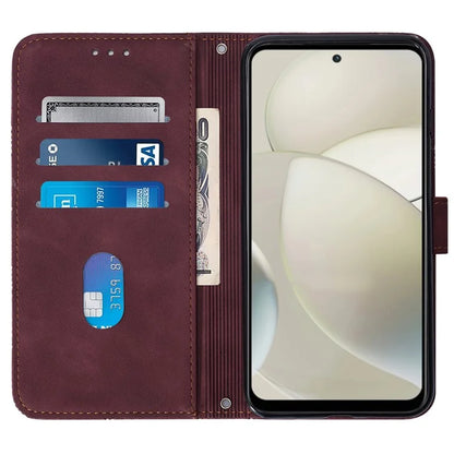 YB Imprinting Series-2 for Motorola Moto G Power (2024) Case Crossbody Phone Bag Leather Cover