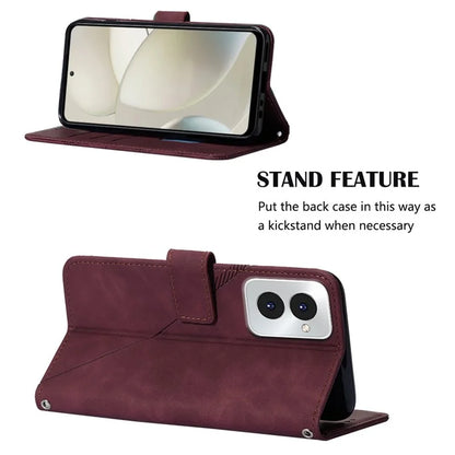 YB Imprinting Series-2 for Motorola Moto G Power (2024) Case Crossbody Phone Bag Leather Cover