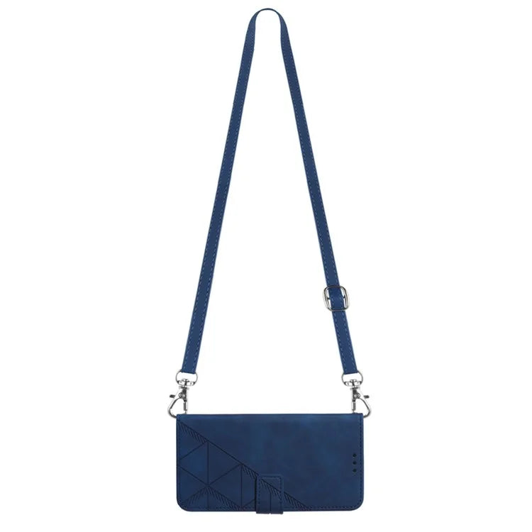 YB Imprinting Series-2 for Motorola Moto G Power (2024) Case Crossbody Phone Bag Leather Cover