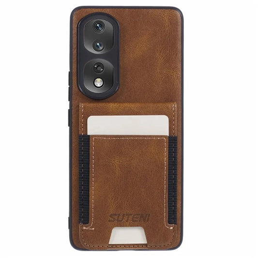 SUTENI H03 For Honor 80 Pro 5G Phone Case Card Holder Kickstand Leather Back Cover