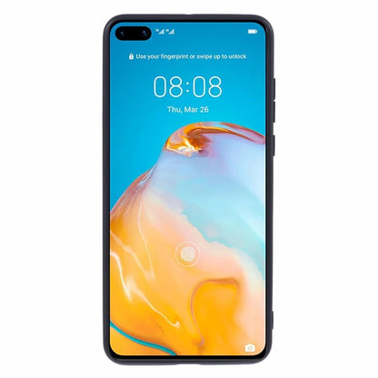 SUTENI H03 For Huawei P40 Case Waxy Texture Leather+TPU Phone Cover Kickstand