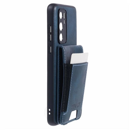 SUTENI H03 For Huawei P40 Case Waxy Texture Leather+TPU Phone Cover Kickstand