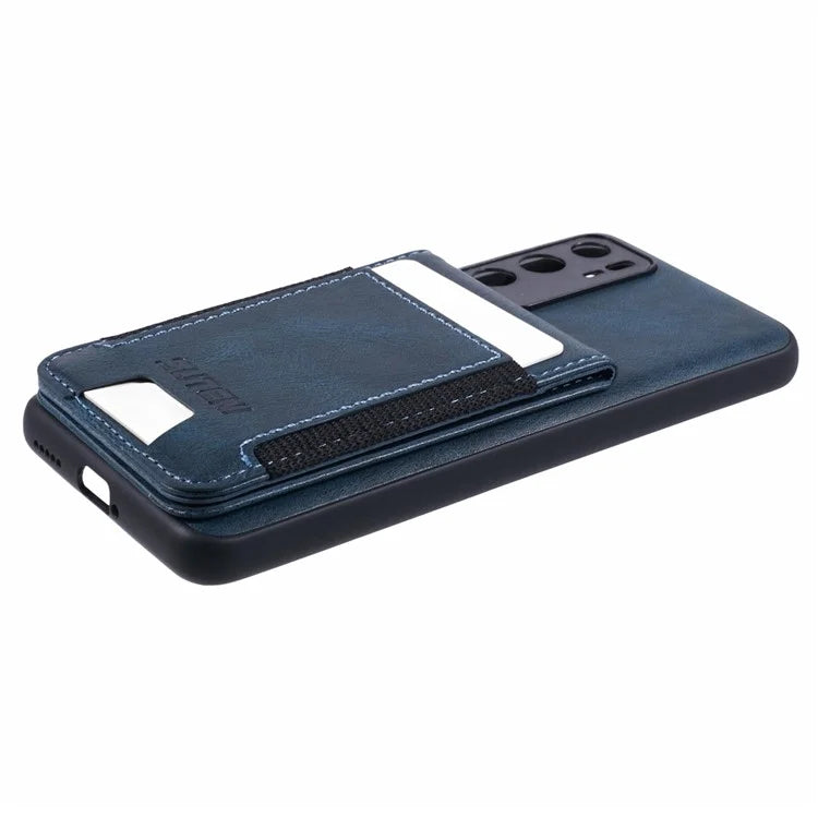 SUTENI H03 For Huawei P40 Case Waxy Texture Leather+TPU Phone Cover Kickstand