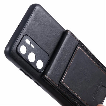 SUTENI H03 For Huawei P40 Case Waxy Texture Leather+TPU Phone Cover Kickstand