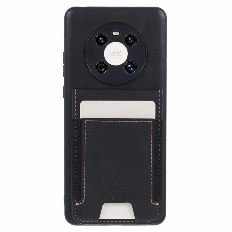 SUTENI H03 For Huawei Mate 40 Case PU Leather Waxy Texture Protective Cover