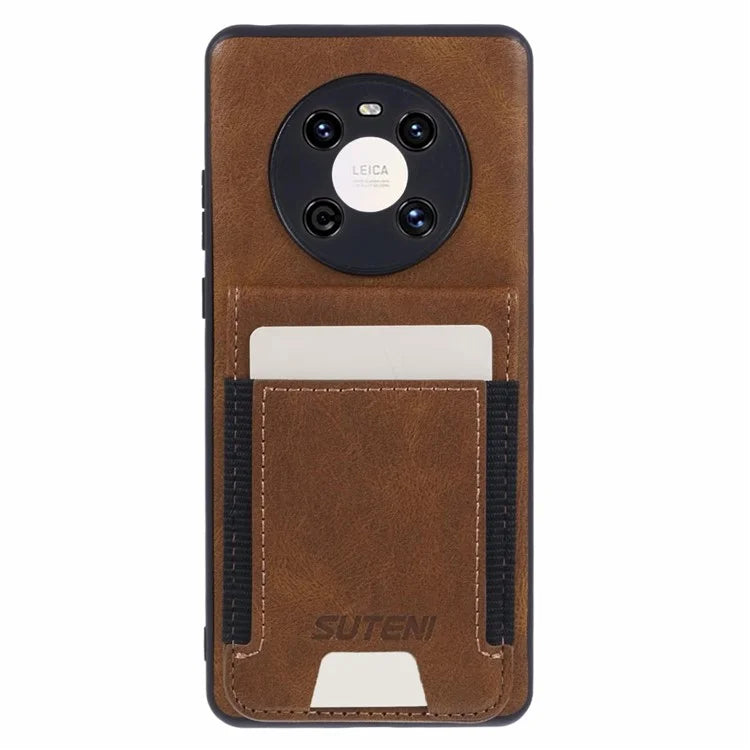 SUTENI H03 For Huawei Mate 40 Case PU Leather Waxy Texture Protective Cover