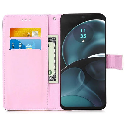 YB Pattern Printing Leather Series-4 for Motorola Edge 40 Neo 5G Leather Case Phone Wallet Cover