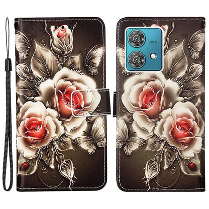 YB Pattern Printing Leather Series-4 for Motorola Edge 40 Neo 5G Leather Case Phone Wallet Cover