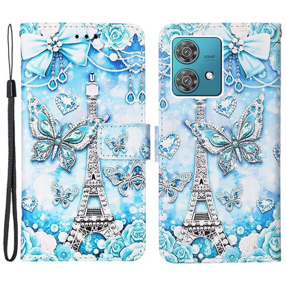 YB Pattern Printing Leather Series-4 for Motorola Edge 40 Neo 5G Leather Case Phone Wallet Cover