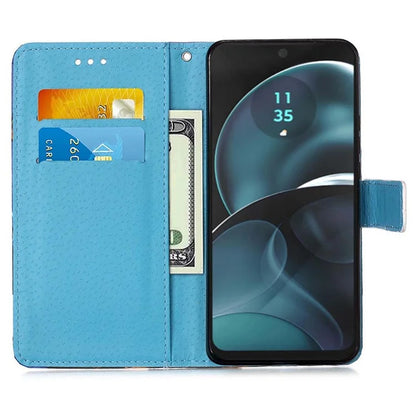 YB Pattern Printing Leather Series-4 for Motorola Edge 40 Neo 5G Leather Case Phone Wallet Cover