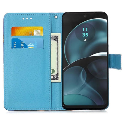 YB Pattern Printing Leather Series-4 for Motorola Edge 40 Neo 5G Leather Case Phone Wallet Cover