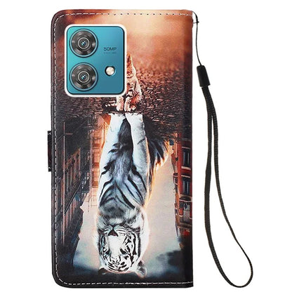 YB Pattern Printing Leather Series-4 for Motorola Edge 40 Neo 5G Leather Case Phone Wallet Cover