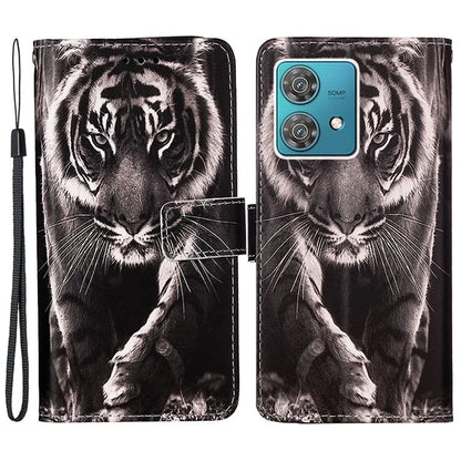YB Pattern Printing Leather Series-4 for Motorola Edge 40 Neo 5G Leather Case Phone Wallet Cover