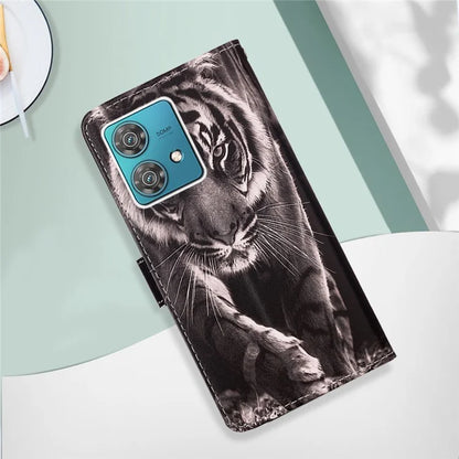 YB Pattern Printing Leather Series-4 for Motorola Edge 40 Neo 5G Leather Case Phone Wallet Cover